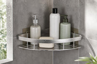 Estante de baño de aluminio sin taladro