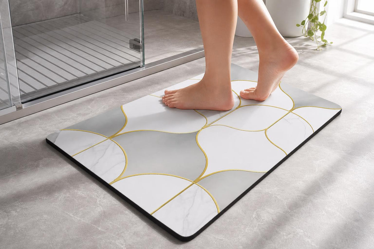 Alfombrilla de baño de diatomita antideslizante