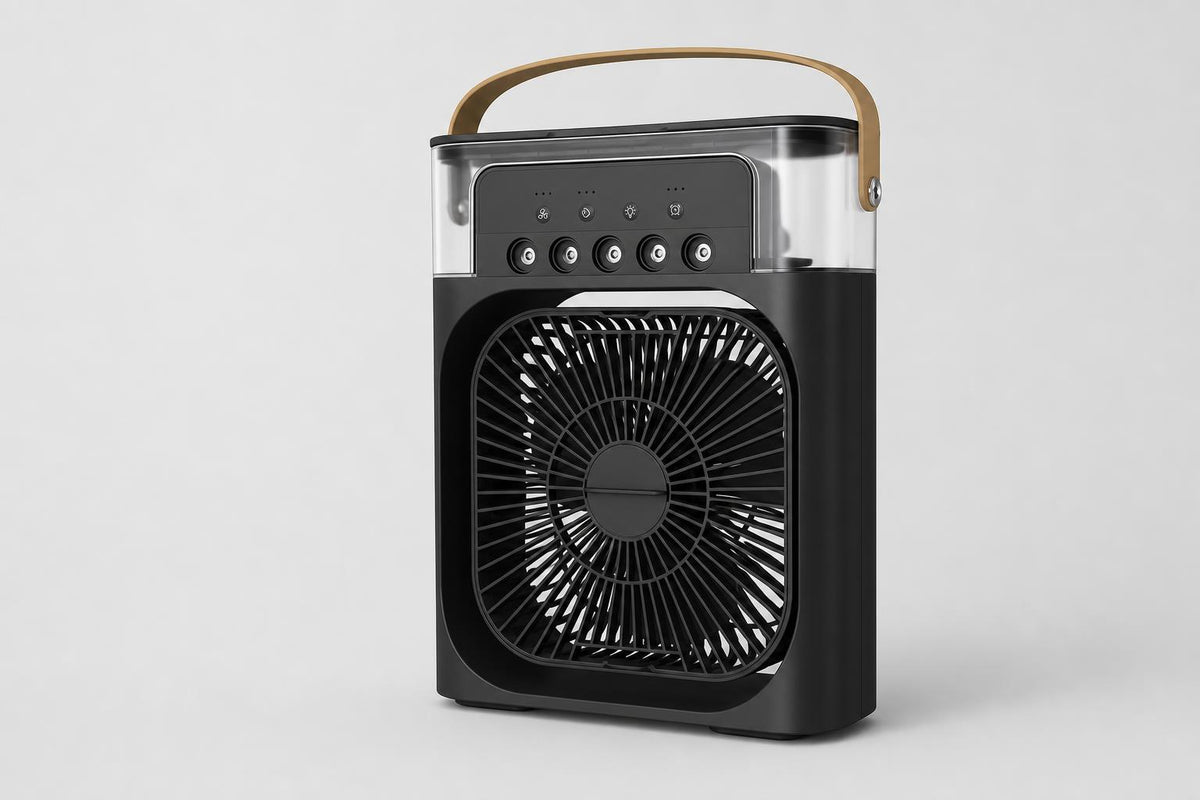 Mini ventilador portátil 3 en 1 con humidificador